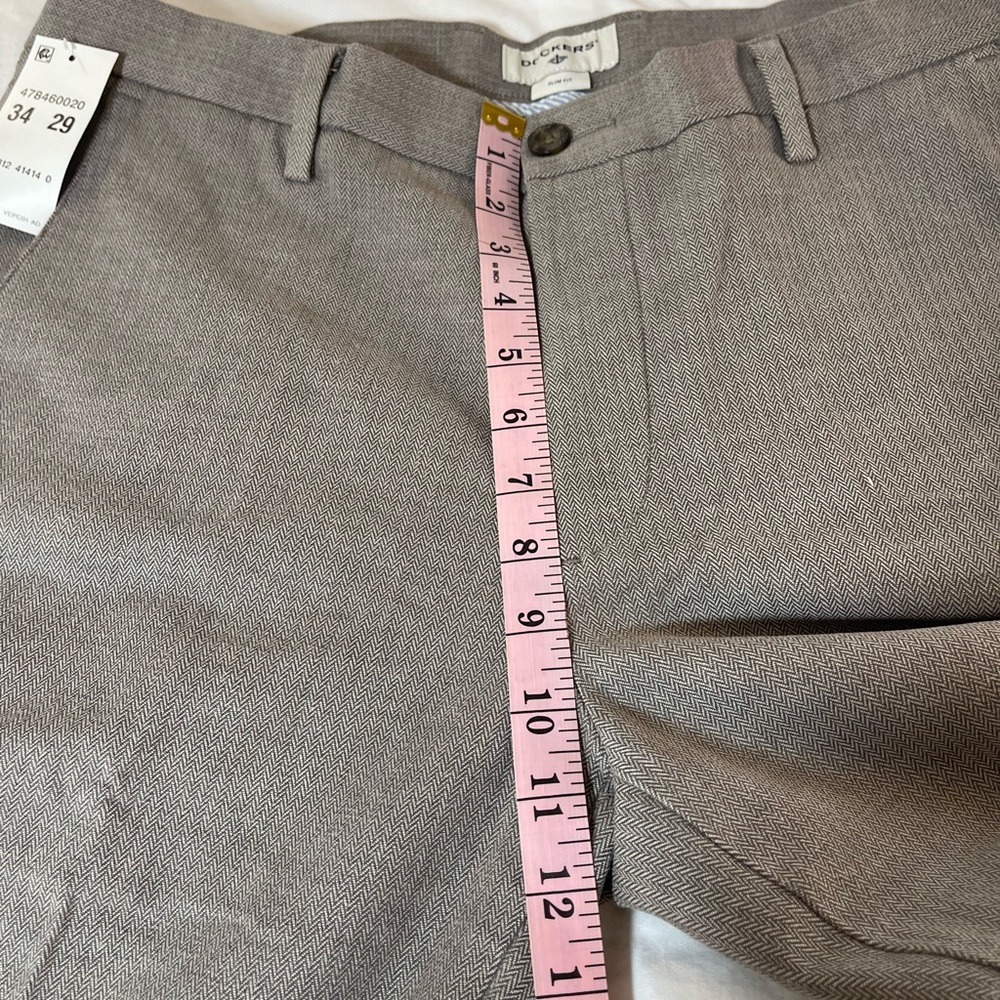 Dockers Gray Dress Pants Classic Flat-Front Design - Picture 4 of 11
